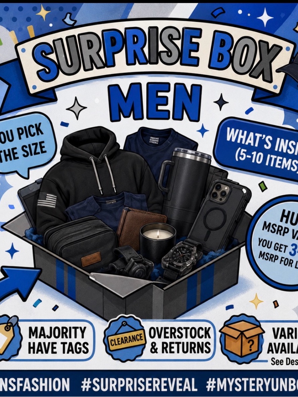 Men's Surprise Box — you pick the size